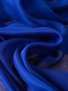 1pc Women's Lightweight Chiffon Solid Color Scarf, Versatile Shawl/Wrap, Breathable Casual Travel Accessory, All Season,Accessories,Holiday - Royal Blue - View 4