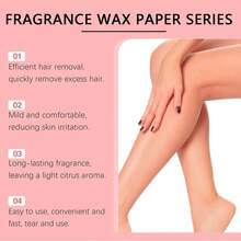 OceAura 30pieces/Box Fragrance Wax Strips Series - Blueberry/Aloe/Rose/Tangerine Four Scents Gentle Non-Irritating Soothing Remove Excess Hair Long Lasting Smooth Professional Painless Cold Wax Strip - Rose - View 7