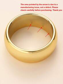NAIZHU 1/5pcs Fashionable European And American Exaggerated Wide Geometric Smooth Asymmetric Bangle Bracelet For Women, Suitable For Daily, Date, Party - Gold - View 15