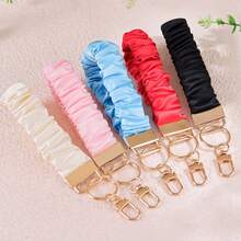 1 chiếc dây đeo cổ tay scrunchie dễ thương kèm giá đựng thẻ ID, giá đựng thẻ ID đeo cổ tay cho thẻ xe buýt, thẻ thông hành, thẻ tín dụng và thẻ truy cập, bảo vệ thẻ nhựa kèm vòng chìa khóa cho nữ, quà tặng cho giáo viên, nhân viên, phù hợp sử dụng hàng ngày - Nhiều màu - Xem 2