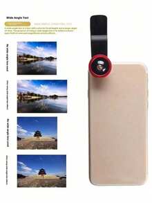 Interesting Mobile Phone Fisheye Lens Three-In-One Mobile Phone Lens Magnifying Glass Fisheye Wide-Angle Macro Selfie Portable Lens Photography It Is Very Suitable For Macro And Wide -Angle Shooting Props 1 Set Of 3 -In -1 Filter And Wide -Angle Macroex Fish Eye Light Bulb And External SLR Large Bulb, Ideal Macro - A - View 3