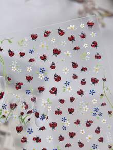 1pc 5D Colorful Insects Nail Art Stickers Kawaii Jelly Insects Self Adhesive Transfer Sliders Nail Art Decor Stickers DIY Decals - Multicolor - View 1