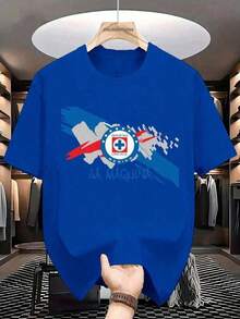 playeras de algodón mujer Camiseta casual para hombre Blue Red White Cross Logo 100% algodón, suave y cómodo, deporte casual, tenis masculino, fútbol, combinar con shorts para hombre Camiset - Blanco - Ver 2