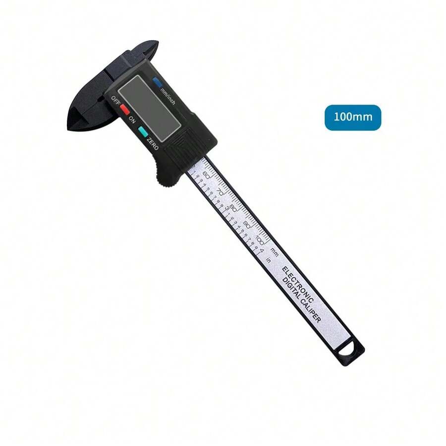 Carbon Fiber Caliper With Electronic Digital Display, Vernier Caliper, Micrometer, Measuring Tool, 150mm And Mm Digital Ruler, High Precision Measuring Instrument. - 100mm - View 1