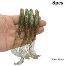 1/4pcs Bionic Soft Bait With Twisting Worm - 10.5cm/4.13in, 0.23oz - Texas Fishing Tackle - Multicolor - View 16