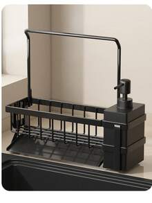 Versatile Kitchen & Bathroom Sink Organizer - Durable Plastic/Metal Drain Rack For Sponges, Cloths & Supplies - A - View 13