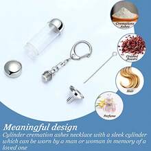 Pendants - Rose Gold Aluminum Alloy Cylindrical Glass Tube Keychain - View 2