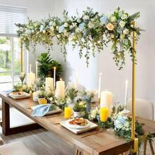 Over The Table Rod Stand With Clamps  Adjustable Length Table Arch Stand, Metal Table Backdrop Stand Gold Table Arch Hanging For Wedding Birthday Party Halloween Christmas Decoration - 彩色 - 查看 1