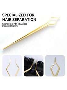 1pc Professional Eyelash Extension Tweezers, New Anti-Slip, Precise, Anti-Static Design, Suitable For Beginners, Essential Beauty Tool For Eyelash Curling And Extension, Eyelash Curler, Travel Tool, Airport Essentials Accessories, Party Halloween Holiday Essentials, Women Summer Travel Essentials, Holiday Eyelash Curler - Multicolor - View 3