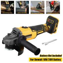 Angle Grinder Cordless For De-Walt 20V Max Battery, Brushless, 4 1/2" Cordless Grinder, Variable Speed, Powerful 20V Angle Grinder Tool For Grinding Polishing Cutting (Battery Not Included) - Yellow - View 2