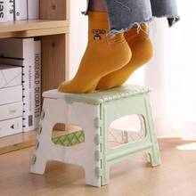 Portable Folding Plastic Stool For Home Use, Multifunctional, Foldable, Suitable For Outdoor Use, For Children And Adults, Easy To Store. - Blue - View 6