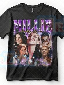 Vintage-Style Millie B Obby Rown Shirt, Loose And Comfortable - Back - View 1