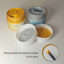Gilded Lacquer, Gold Foil Lacquer Gold Craft Paint, For Art Supplies, Gold Paint, For Canvas, Rocks, Wood, Textiles, Ceramics, Paint - A - View 2