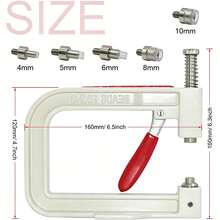 Pearl Inlay Machine And Hand Press Pearl Inlay Tool, 5 Sizes Round Pearl ABS Beads Rivets And 1000pcs Rivet Heads Set, Suitable For Hat, Shoes, Clothing, Bags, Skirts, Pearl DIY Accessories - One Size Fits All - View 5