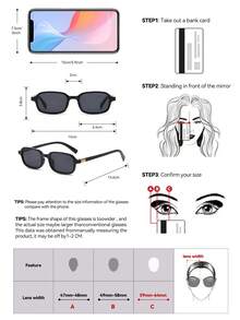 3pcs Retro Oval Narrow Frame Black Fashion Fashion Glasses, Plastic Classic Style For Outdoor Travel Beach Vacation Casual Wear, Summer UV Protection Shades Unisex - Black - View 3