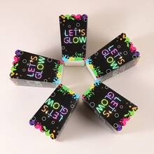 10/20/50pcs Graffiti Happy Birthday Printed Paper Popcorn Boxes, Fries Boxes, Popcorn Cups, Popcorn Buckets, Balloons, Suitable For Birthday, Festival, Party Decoration And Snack Boxes, Applicable For Lunch Box, Bakery, Burger Shop Use - Multicolor - View 4