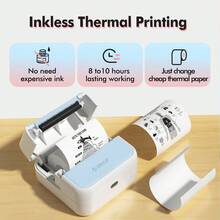 ORICO Portable Thermal Pocket Printer, 2 Inch Mini Sticker Printer, Study Notes Photo Printer, Can Be Used For Sticker Label Printing, Suitable For Diary/Journal/Travel/Notes/List/Memo And Other Uses, An Essential Little Helper For Life - Multicolor - View 6