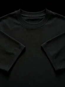 Retro-Musik-T-Shirt für Herren – Muster mit Violin- und Bassschlüssel – Atmungsaktives, schwarzes Kurzarm-Shirt aus Baumwolle, geeignet für Musiker und Musikbegeisterte – Lässiger Rundhalsausschnitt - Schwarz - Übersicht 3