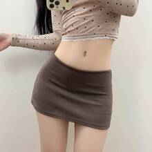Women Skirts - Brown - View 6
