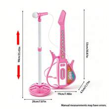 Kids Toy Guitar With Microphone - Interactive Singing & Playing Musical Set For Childs, LED Lights - Educational Early Learning Music Instrument, , Perfect Gift For Toddlers Ages 3+ - Multicolor - View 7