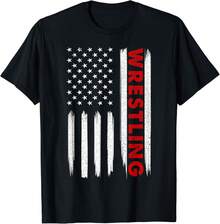 Cool Wrestling USA Design For Men Women Wrestling  Gift Unisex T-Shirt - 黑色 - 查看 1