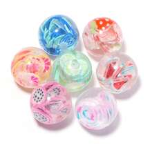 5入 16mm 卡通水果樹脂圓珠,水果主題DIY珠寶配件,適用於手鍊、項鍊、耳環製作,創意設計,水果片裝飾,耐用串珠,手工藝品,裝飾珠,藝術創作 - 彩色 - 查看 9