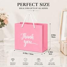 10pcs Brown Kraft Paper Bags With Handles, Solid Color Gift Bags, Small Portable Shopping Bags, Suitable For Boutiques, Weddings, Christenings, Birthday Parties, Gift Bags, Bridesmaids Bags, Mother's Day, Graduations And Other Occasions - Brown - View 2