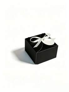 Kraft Paper Candy/Cookie/Chocolate Gift Box With Tag And Ribbon, Suitable For Wedding, Baby Shower, Birthday Party And Other Occasions - Multicolor - View 17