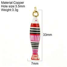 1pc Colorful Small Fish Pendant Boot Shape Suitable For Necklace Bracelet Anklet, Fits Vacation Daily Wear, Summer Versatile Accessory - Multicolor - View 19