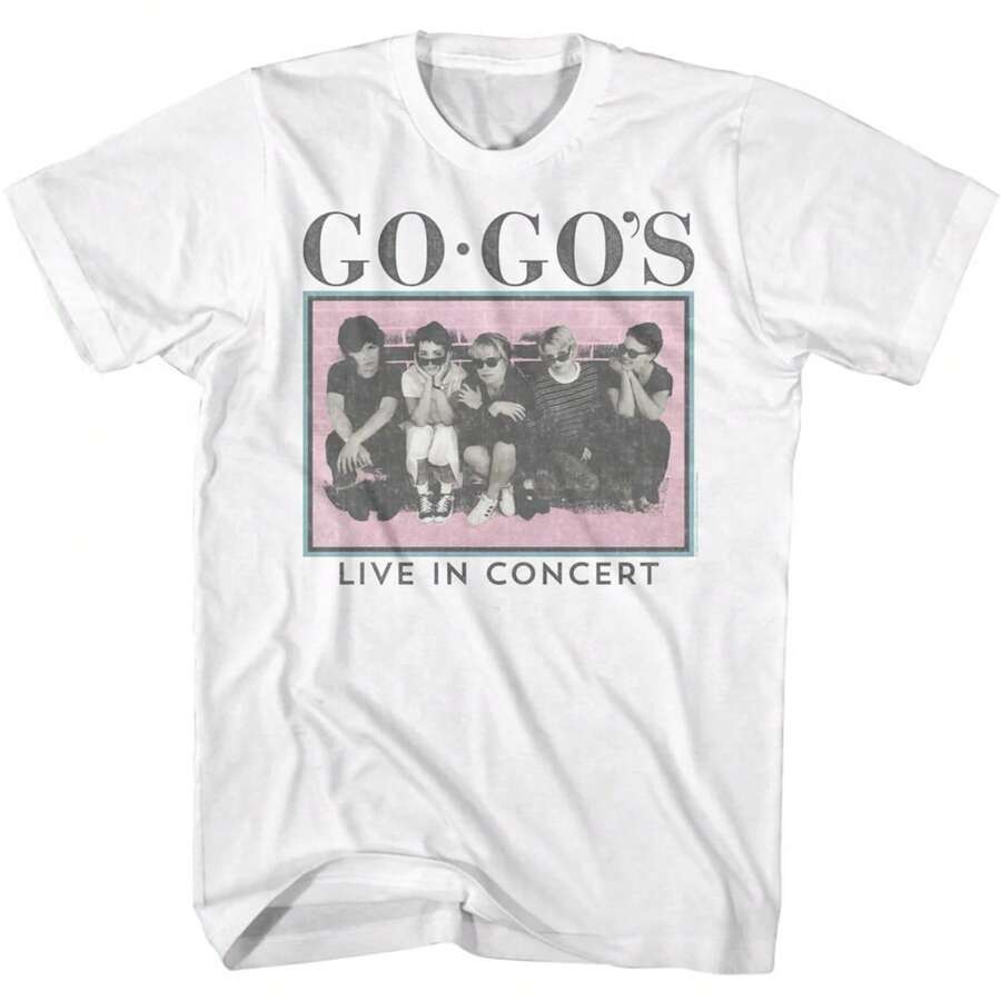 The Go-Go's Live In Concert White Adult T-Shirt - White - View 1