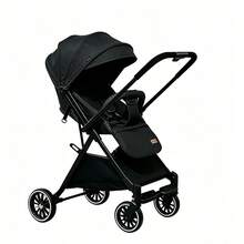 Carriola para Bebé Reversible y Plegable, Carriola de Paseo Ligera con Asiento Ajustable de Dos Vías, Cochecito Portátil de Viaje - Negro - Ver 7