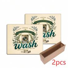 1 pieza Felpudo absorbente con diseño de lavandería para decoración del hogar, Felpudo absorbente para mostrador de máquina de espresso, Felpudo absorbente para fregadero, Felpudo absorbente suave para grifos, Felpudo absorbente para tazas de fregadero, Accesorios para cocina y baño - Multicolor - Ver 13
