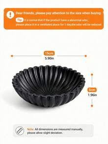 Black Wavy Edge Jewelry Tray, Decorative Storage Bowl For Keys, Rings, Watches, Earrings, Resin Vanity Organizer, Modern Home Decor Accent For Vanity, Nightstand, Bathroom Counter, Entryway Table - New Model - View 9