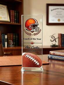 1pc Personalized Custom Acrylic Sports Trophy, Customizable Logo And Text Medal, Suitable For Football, Basketball, Tennis, Perfect For Team Celebration, Season End Recognition, High-Quality Acrylic Material - Multicolor - View 8