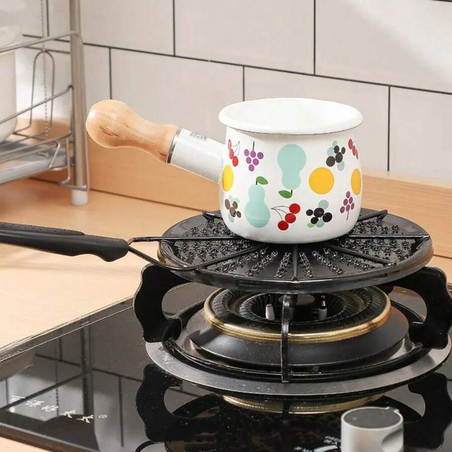 Iron Heat Diffuser Plate, Even Heat Distribution, Gas Stove Stewing Ring Flame Reducer, Glass Cooktop Converter, Enamel Gas Stove Heat Conductor, Anti-Scorch Milk Pot Heating Plate, Gas Stove Heat Insulation Plate