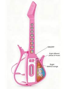 Kids Toy Guitar With Microphone - Interactive Singing & Playing Musical Set For Childs, LED Lights - Educational Early Learning Music Instrument, , Perfect Gift For Toddlers Ages 3+ - Multicolor - View 11