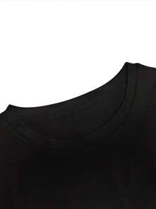 Son Ropa, Zapatos y Joyería Estampados Suecos > Ropa de Hombre > Ropa de Hombre Tallas Grandes > Camisetas, Camisas y Tops de Hombre Tallas Grandes > Camisetas de Hombre Tallas Grandes - Negro - Ver 6