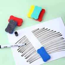 Randomly Selected 3-Piece Set Of Grooved Colorful Erasers - Dust-Free Chalkboard And Whiteboard Erasers With Cartoon Patterns, Suitable For Classroom, Office And Home Use - Learning Supplies For Teachers And Students / Random 6-Piece Set Of Cute Cartoon Dog Paw Chalkboard Erasers, (Red, Green, Blue, Purple, Yellow, Black) 6-Color Combination - Multiple Styles - View 7