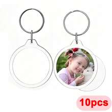 5/10/20/30/40/50/100PCs Acrylic Photo Frame Keychain Clear Picture Insert Blank Keyrings For Double-Sided Photos Holder DIY Party Guest Gifts - Multicolor - View 42