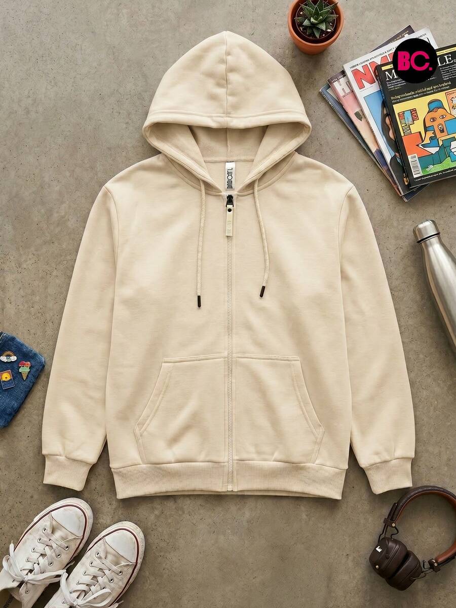 Little Big City Girl's Hood Sweatshirt In Various Colors, Sport, - 香檳色 - 查看 1