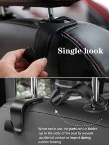 1/2pcs Multifunctional Car Seat Back Hook With Cup Holder And Phone Holder, Car Seat Headrest Hook, Car Interior Storage Organizer, Car Seat Back Hanging Hook Rack, Car Accessories, Travel Essentials, Car Hanging Storage Tool, Father's Day Gift - Multicolor - View 10