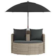 8-Piece Garden Sofa Set, Light Grey And Dark Grey, Synthetic Rattan - A - 查看 7