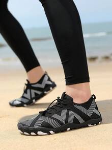 Nouvelles chaussures amphibies pour hommes, chaussures de sport de fitness, chaussures de plage, de natation et de randonnée extérieur - Noir - Voir 3