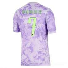 [48-Hour Shipping] 2026-2027 Season South Korea National Team Away Jersey, Son Heung-Min Number 7, Purple Base With Peony Pattern, Short-Sleeved Football Shirt - 彩色 - 查看 4