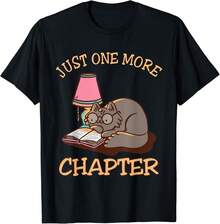 Just One More Chapter Cat Gift Unisex T-Shirt - Black - View 1