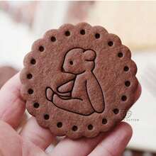 2Pcs Vintage Bear Cherry Cookie Cutters, Scalloped Frame Embossing Molds For Home Baking - View 5