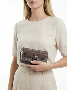 Coach Ashton 20 RFID Blocking Wristlet Wallet Crossbody Clutch with Removable Strap for Women - 棕色 - 查看 6