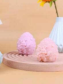 Nuevo molde de silicona para velas en forma de huevo de conejo 3D, molde artesanal de cera o yeso para huevos de Pascua con forma de conejo - A-blanco - Ver 5