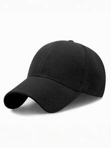 Adjustable Solid Color Casual Baseball Cap, Unisex - Navy Blue - View 7