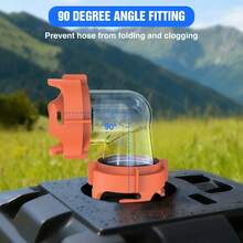 Nilight 90 Degree RV Tote Tank Adapter, Clear RV Sewer Hose Elbow Fitting With 4 Swivel Bayonet Prongs Leak-Proof Double Odor-Tight Sealing Ring For RV Camping Portable Waste Tank Sewer Hoses, Orange - Orange - View 5